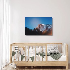 Obraz - Nočný vrchol hôr (90x60 cm)