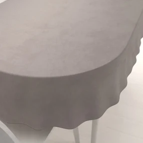 Biante Zamatový oválny obrus Velvet Prémium SVP-015 Latte 100x140 cm