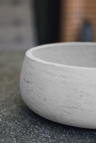 Dekoračná miska PERA, sklolaminát, Ø 27 cm, béžová