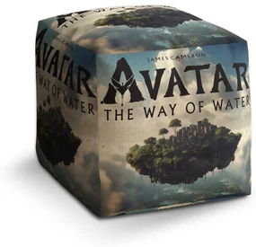 Sablio Taburet Cube Avatar The Way of Water Lietajúce mesto: 40x40x40 cm