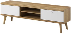 Televízny stolík Primo 160 cm dub Riviéra/biely