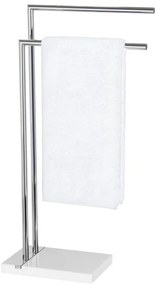 WENKO 20487100 - Stojan na uteráky NOBLE 45,5x82 cm lesklý chróm/biela
