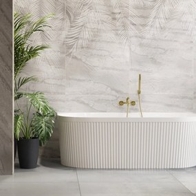 Invena Alonia, vaňová batéria s ručnou sprchovou súpravou, zlatá matná, INV-BW-70-009-V