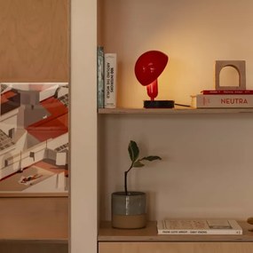 FARO 56103 - Stolná lampa s klipom 2v1 BELA 1xE27/15W/230V červená