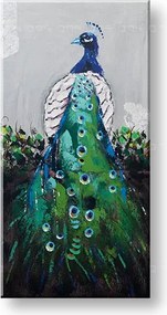 Maľovaný obraz na stenu PÁV  60x120 cm