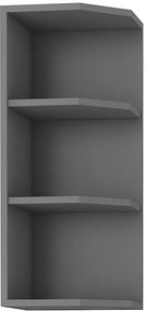 Horný kuchynský regál Scarmi 30 G 72 ZAK (korpus: antracit + front: herringbone scandi). Vlastná spoľahlivá doprava až k Vám domov. 1134843