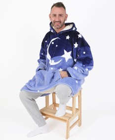 Baránková mikina mikroplyš – Nočná obloha veľkosť L