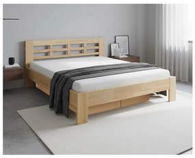 Dvojlůžková postel z masivu s úložným prostorem ANGELA 180x200 cm buk
