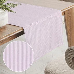 Biante Dekoračný behúň na stôl Leona LN-160 Svetlo fialové pásiky na bielom 35x120 cm
