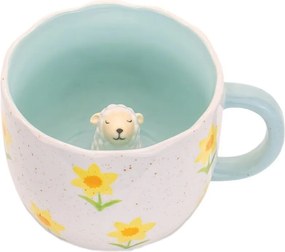 Modrý/krémový porcelánový hrnček 350 ml Surprise Sheep – Sass &amp; Belle