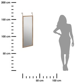 Závesné zrkadlo Basic, hnedé