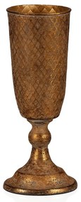Kovový kalich úzky, zlatá, 10 x 10 x 30 cm