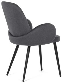 Autronic BONTEC Jedálenská stolička, šedá, zamatová látka, DCL-X7129 GREY2 Farba: Šedá