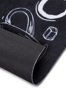 Hanse Home, Behúň Cook & Clean 105733 Black White, 50x150, čierna, kuchyňa