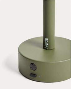 Zelená kovová LED stolová lampa (výška 30 cm) Bow – Kave Home