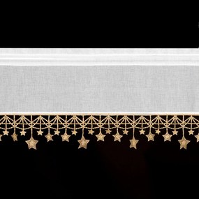 EUROFIRANY KRÁTKA VIANOČNÁ ZÁCLONA NA PÁSKE XMAS 60X150 CM HVIEZDY