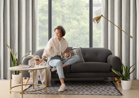 ZÁVES NA PÁSKE MEGI 140X270 CM SIVÁ