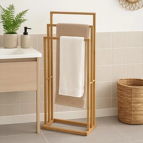 Bambusový vešiak na uteráky AVENBERG MAID natural 82 x 42 cm