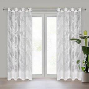 ZÁVES NA KRÚŽKOCH LINNEA 140X250 CM BIELA