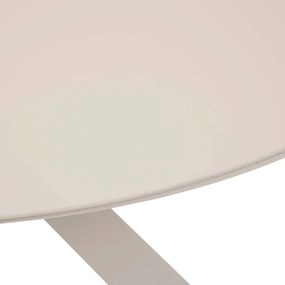 Hliníkový jedálenský stôl ORIENT ø 130 cm (ivory)