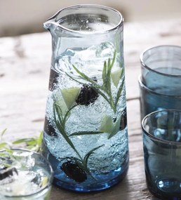 IB LAURSEN Sklenená karafa Glass Blue 1 l