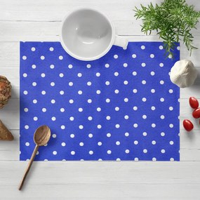 Biante Dekoračné prestieranie na stôl Leona LN-022 Biele bodky na sýto modrom 30x40 cm