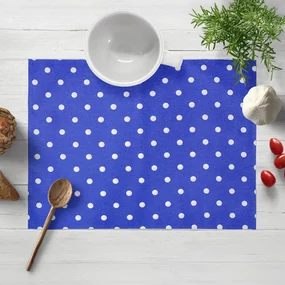 Biante Dekoračné prestieranie na stôl Leona LN-022 Biele bodky na sýto modrom 30x40 cm