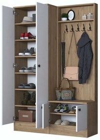Predsieňová zostava Pone White and Walnut II