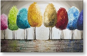 Maľovaný obraz na stenu STROMY 1 dielny YOBAM039E1