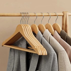 Sada drevených vešiakov SOHO, 20ks, prírodná hnedá SongmicsHome