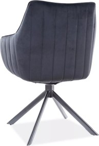 SI Azalia Velvet stolička čierna