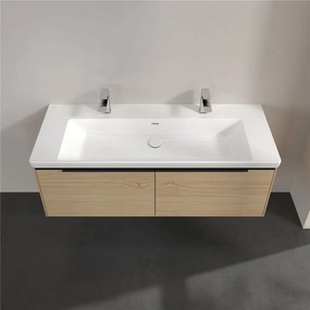 VILLEROY &amp; BOCH Subway 3.0 závesná skrinka pod umývadlo, 2 zásuvky, s LED osvetlením, 1272 x 478 x 429 mm, Nordic Oak, C601L1VJ