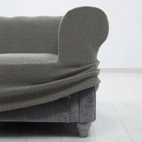 Super strečové poťahy HARMONIA šedá dvojkreslo (š. 140 - 180 cm)