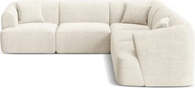 Béžová menčestrová rohová pohovka Campi – Cosmopolitan Design