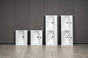 Sapho Sapho, CIRASA umývadlová skrinka s dvojitým umývadlom 121x77x46cm, 3x zásuvka, dub alabama, CR121-2222-31