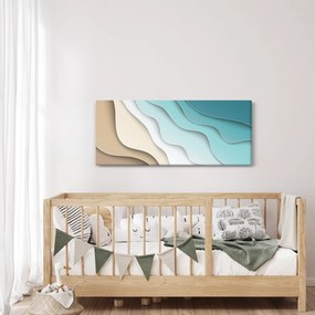 Abstraktný obraz morského pobrežia (120x50 cm)