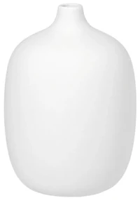 Biela keramická váza Blomus, výška 18,5 cm