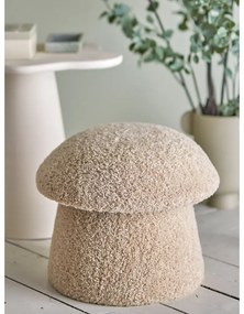 Béžový taburet z textílie buklé Bocca – Bloomingville