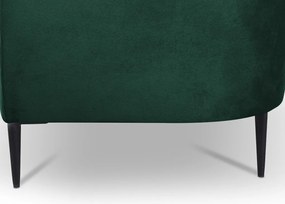 Trojmiestna pohovka Olivio, fľaškovo zelená zamatová  látka