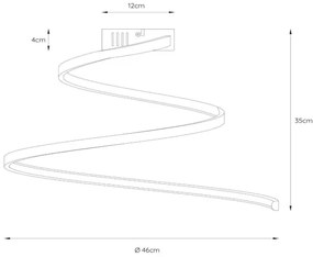 Lucide 46199/25/30 - LED Stmievateľný prisazený luster MAXENCE LED/24W/230V čierna