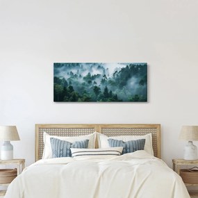 Obraz - Les v hmle (120x50 cm)