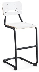 Školská stolička LEGERE I, V 650 mm, antracit, biela