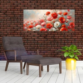 Obraz - Maľba vlčích makov (120x50 cm)