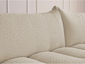 Béžová rohová pohovka z textílie buklé (pravý roh/s leňoškou) Azra – Bobochic Paris