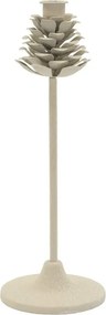 Kovový svietnik Pigna 33 cm krémový