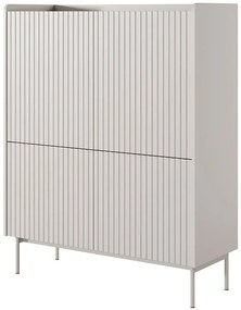 Komoda Level A vysoká 103 4D beige/dub scandi