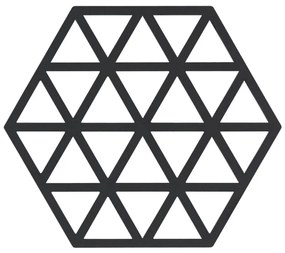 Čierna silikónová podložka pod horúce nádoby Zone Triangles