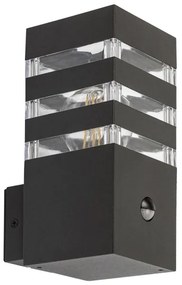Rabalux 77025- Vonkajšie nástenné svietidlo so senzorom ANKARA 1xE27/12W/230V IP44