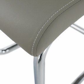 Jedálenská stolička Abalia New (svetlosivá + chróm). Vlastná spoľahlivá doprava až k Vám domov. 808097
