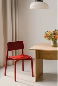 Červená stohovateľná jedálenská stolička Wem – noo.ma